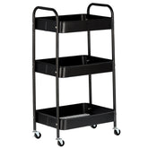 Kosmetologinis vežimėlis ST34, juodas